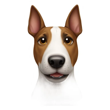 Bull terrier black head and brown sticker