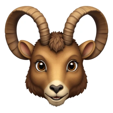 alpine ibex face sticker