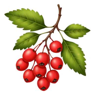 rowan/mountain ash berries, simple sticker