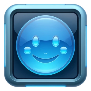 Holographic Display + blue text field sticker