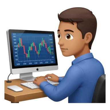 stock market guy on computer sticker