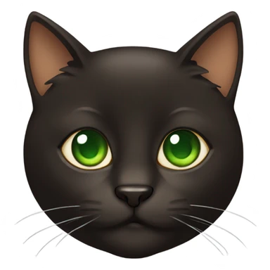 Brown and black cat with green eyes sticker