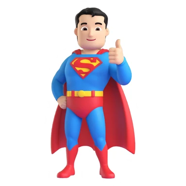 Superman giving a thumbs up sticker