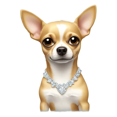 chihuahua wearing tiara sticker