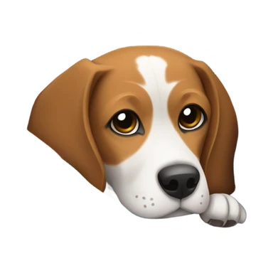 Beagle under many blankets sticker