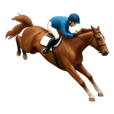 horse jumping race sticker