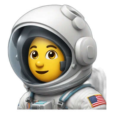 Astronaut with a computer sticker
