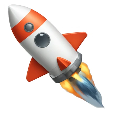 A cool rocket emoji sticker