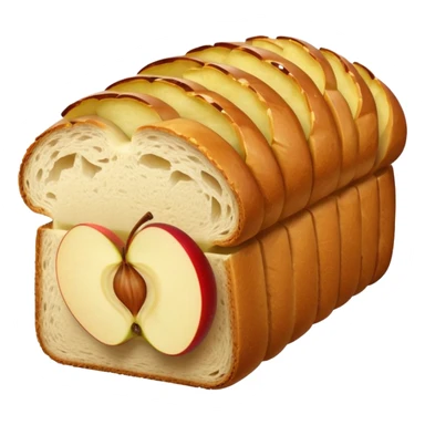 bread with apple slices inside emoji sticker