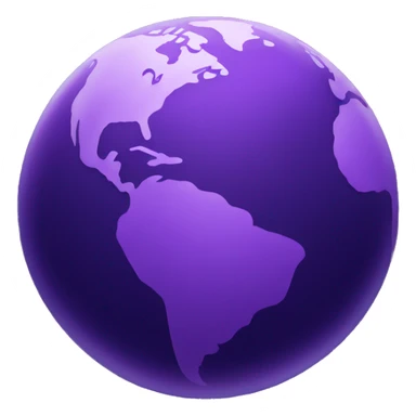 purple usa earth sticker
