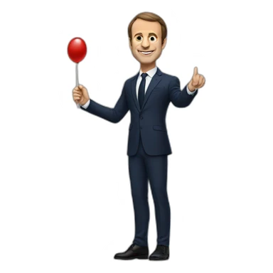 Macron qui fait la bise à un pied sticker