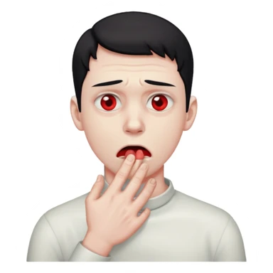 Man choking himself sticker