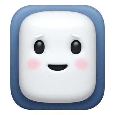 marshmallow with no face sticker