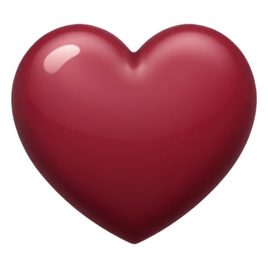 Maroon color heart sticker