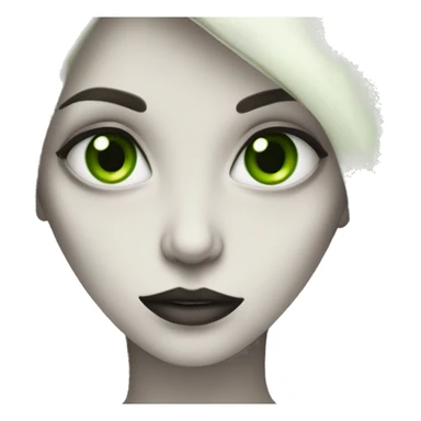 pale vampire with green eyes sticker