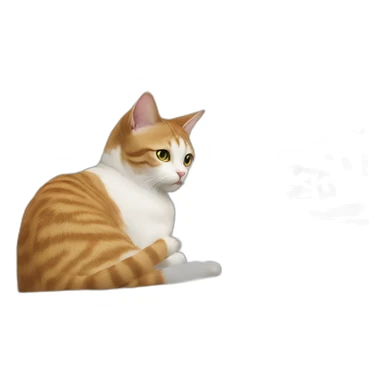 cat watching TV sticker