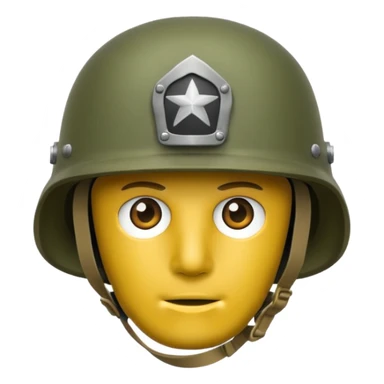 military helmet front view sticker
