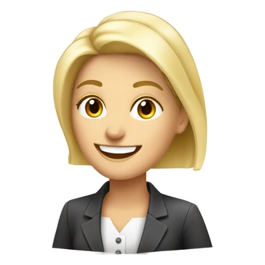 femme blonde qui est community manager et qui regarde son téléphone sticker