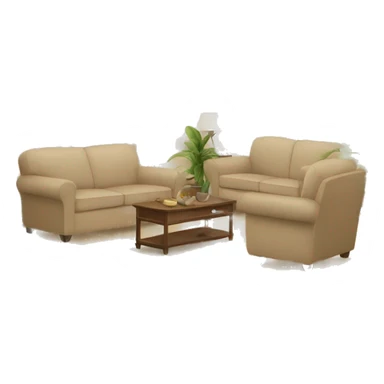 big beige living room sticker