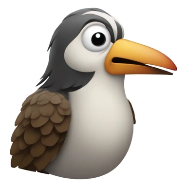 Bird smoking cigar sticker