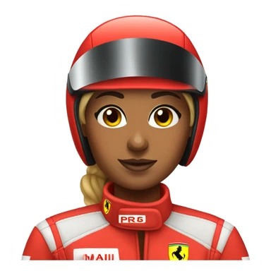 ferrari female racecar driver sticker