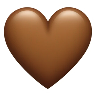 Brown heart sticker