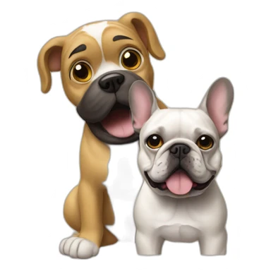 homer with french bulldog sticker