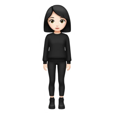 alt-girl в чёрной одежде в полный рост  sticker