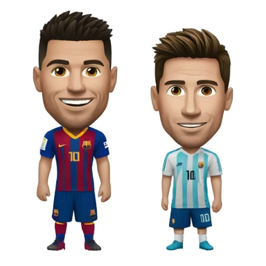 Ronaldo and messi sticker