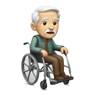 old man with walker sticker