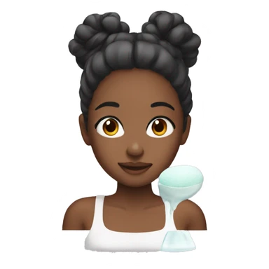 Girl doing skincare sticker