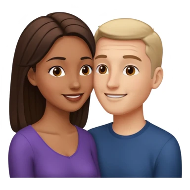 
Man head against woman head looking in their eyes sticker