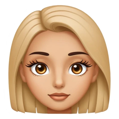 chica con pestañas puestas  sticker