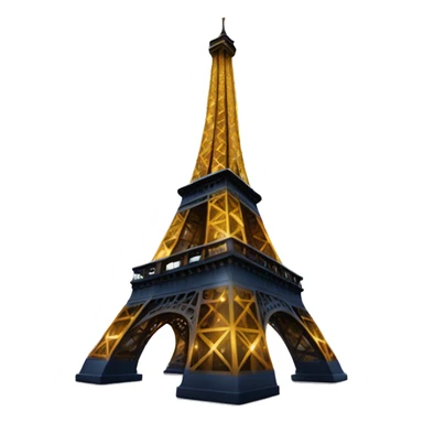 the eiffel tower sparkling at night  sticker