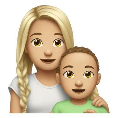 Girl with baby brother sticker