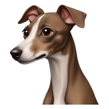 Brown Italian greyhound sticker