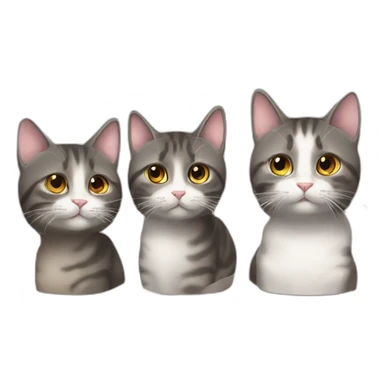 Trois chats sticker