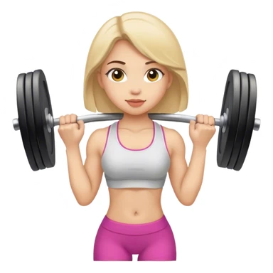 Girl lifting weights on plane sticker