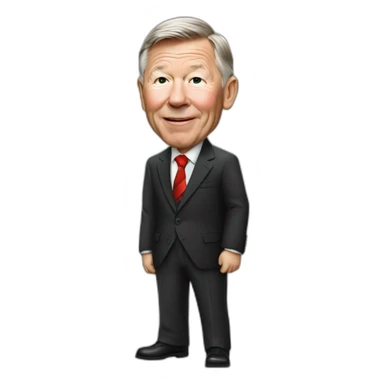 Sir Alex Ferguson wearing suit sticker