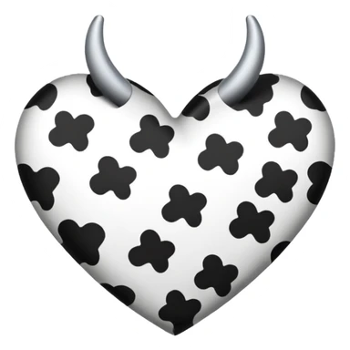 Cow print heart  sticker