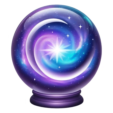 Crystal with galaxy inside sticker