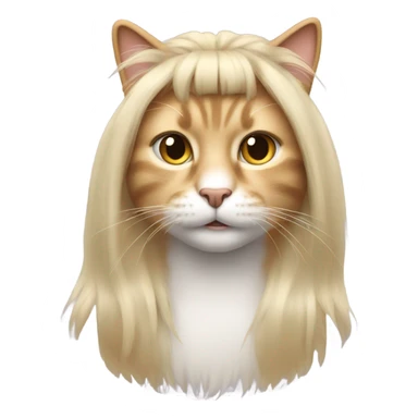 Cat with mullet sticker