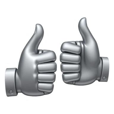 combined thumbs up and thumbs down sticker