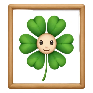 Clover holding large blank sign sticker