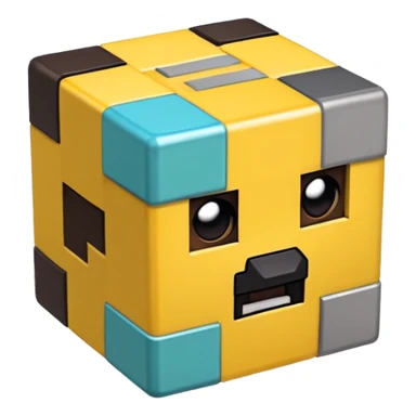 create a tuff block from minecraft sticker