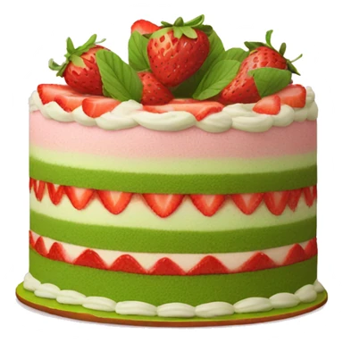 matcha strawberry cake sticker