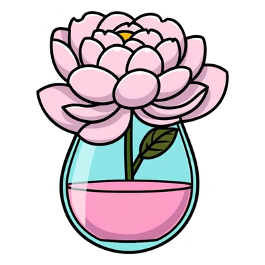 peony in the vase sticker