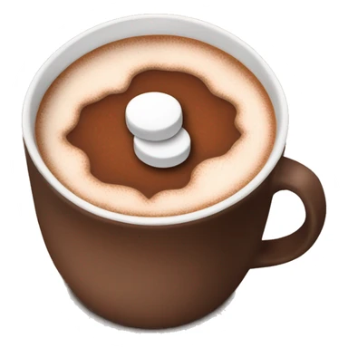 Hot cocoa with marshmallows on top sticker