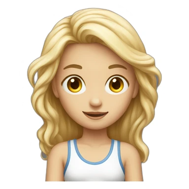 a white young girl with a ball in full growth sticker