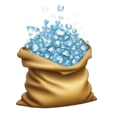 Bag full to the brim with diamonds sticker